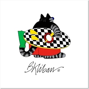 B kliban cat,  surfing cat Posters and Art